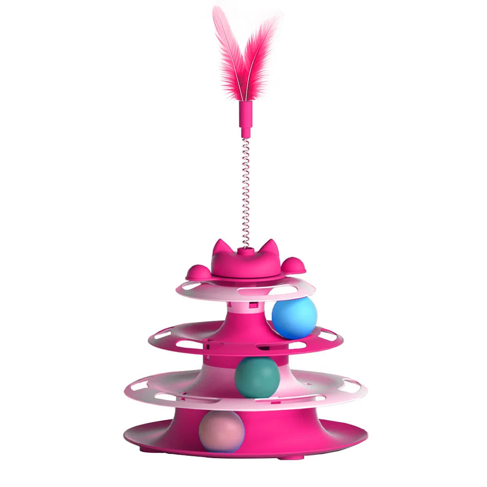 Interactive Cat Toys – Turntable, Wand & Anti-Boredom Balls