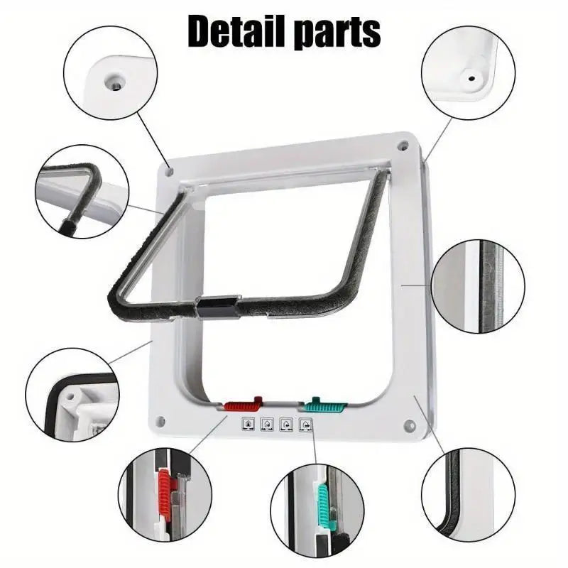 Two-way swinging pet flap – Cat and dog door S/M/L