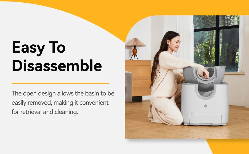 Furoomate Litière Autonettoyante – Design Ouvert, Extra-Large, Multi-Chats