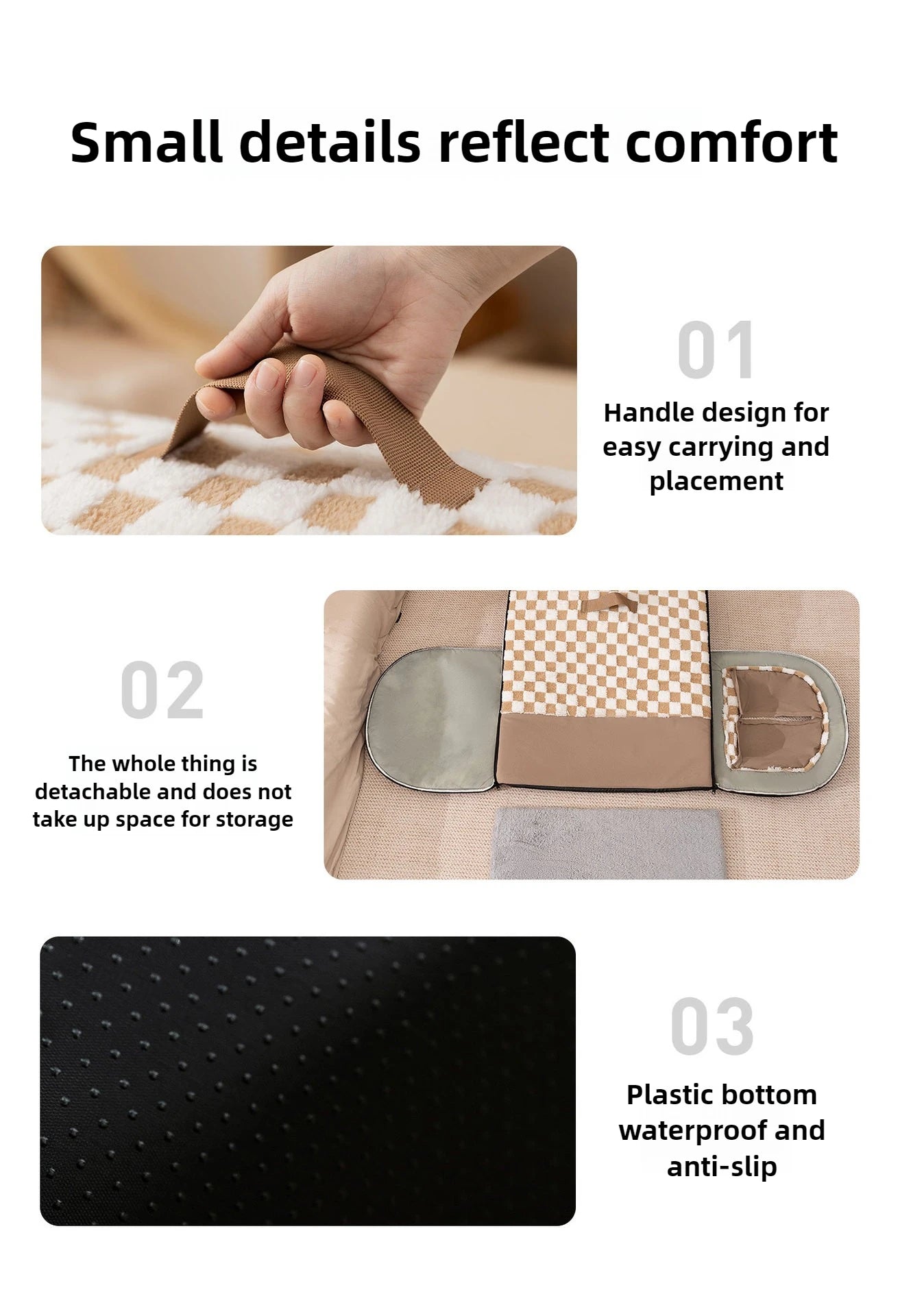 Niche Chat Fermée 4 Saisons - Tente Douillette avec Housse Amovible