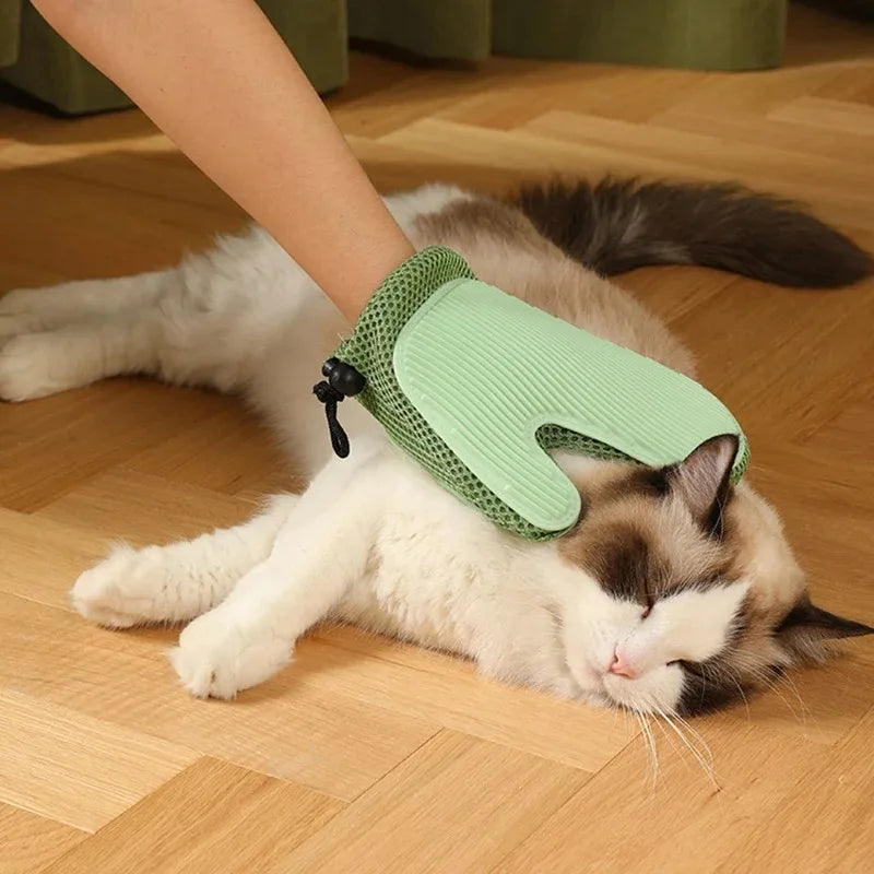 Double-Sided Pet Grooming Glove – Deshedding & Massage