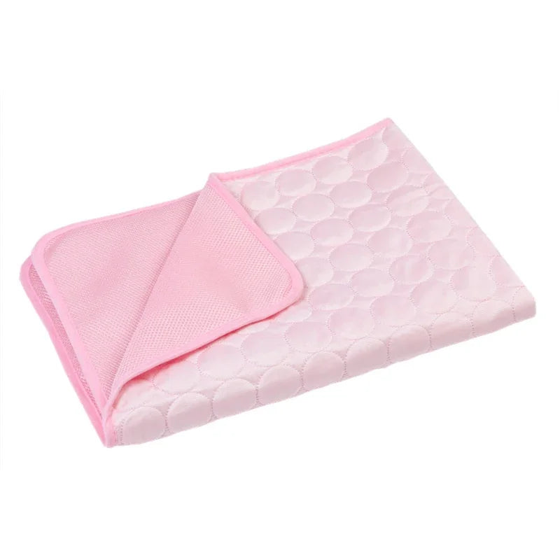 Tapis rafraîchissant rose et rose clair, motif alvéoles, rectangulaire