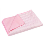 Tapis rafraîchissant rose et rose clair, motif alvéoles, rectangulaire