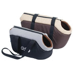 Sac de transport souple pour animaux, deux tailles, poches et anses café et noir