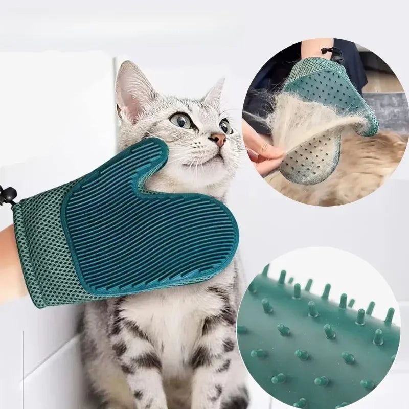 Double-Sided Pet Grooming Glove – Deshedding & Massage