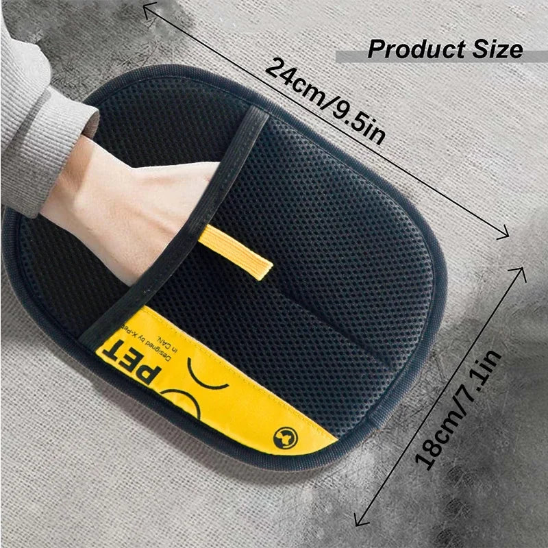 Gant électrostatique capture poils sur vêtements et tissus