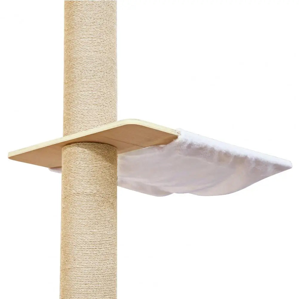 Arbre à Chat Sol Plafond Réglable 6 Niveaux – Griffoir Corde de Chanvre jusqu'à 3m