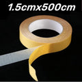 Bande adhésive double face en rouleau, 1,5 cm x 500 cm