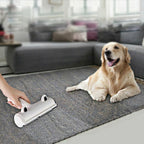 Rouleau anti-poils blanc à tête à deux ouvertures pour tapis et canapé