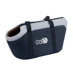 Sac souple bleu foncé pour chat et chien, taille L, ouverture latérale et logo