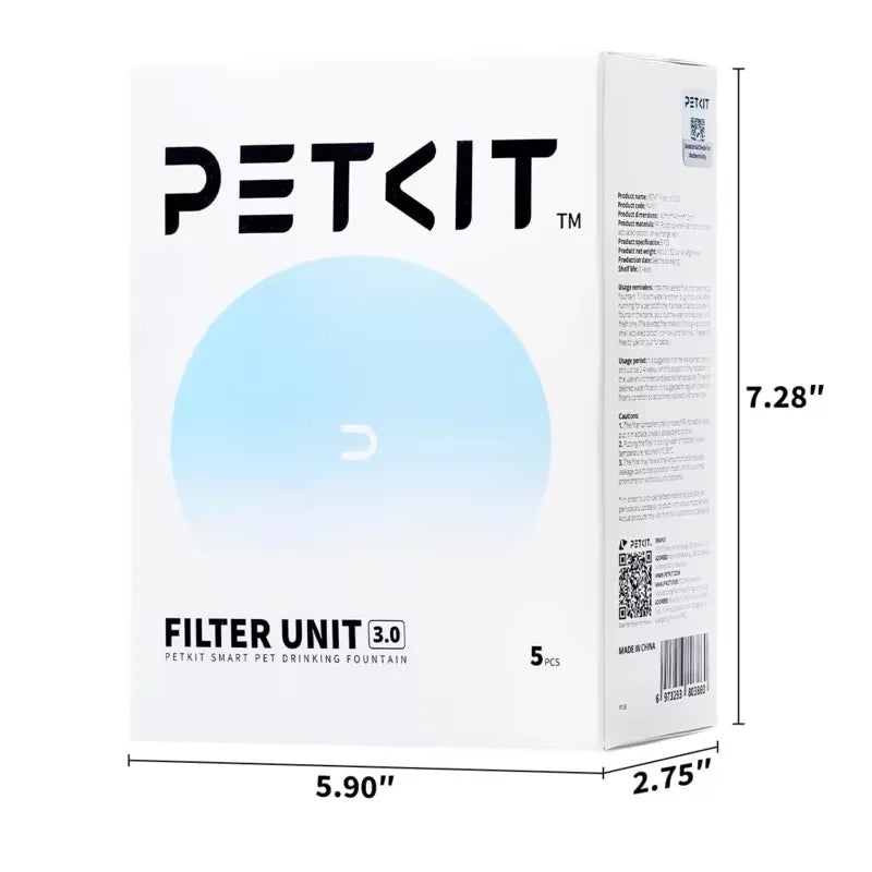 Filtres PETKIT 3.0 pour fontaines Eversweet et Solo – lot de 5