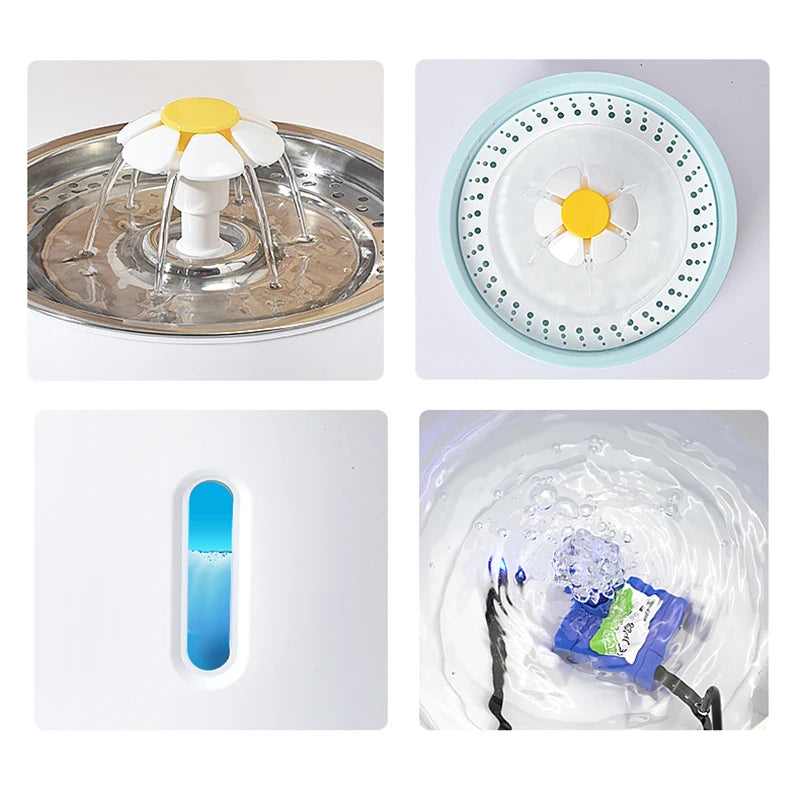 Fontaine à Eau Automatique en Inox pour Chat - Distributeur Intelligent avec Filtre