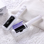 Brosse anti-poils électrostatique blanche, tête violette avec insertion amovible