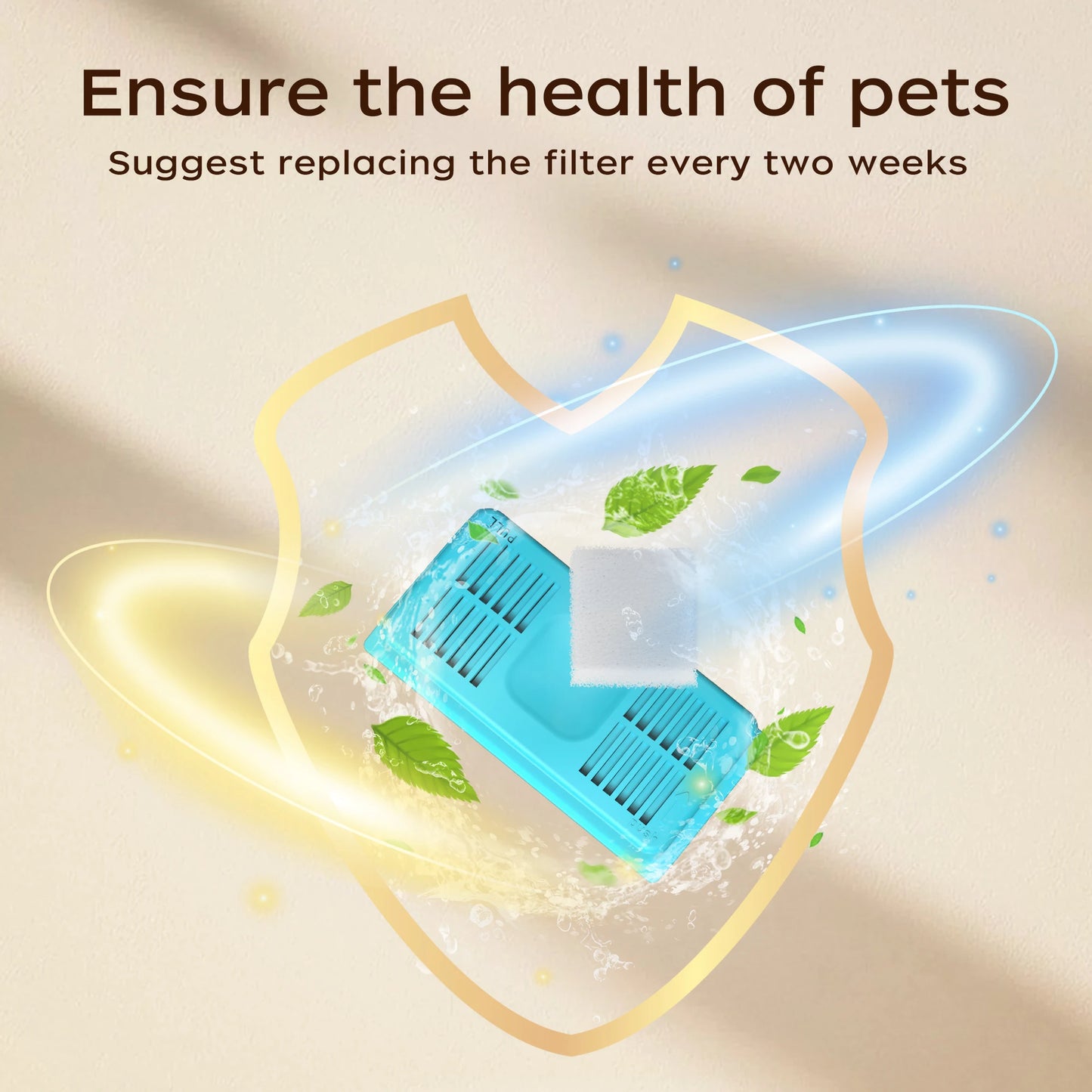 Filtre de remplacement pour fontaine à eau chat 