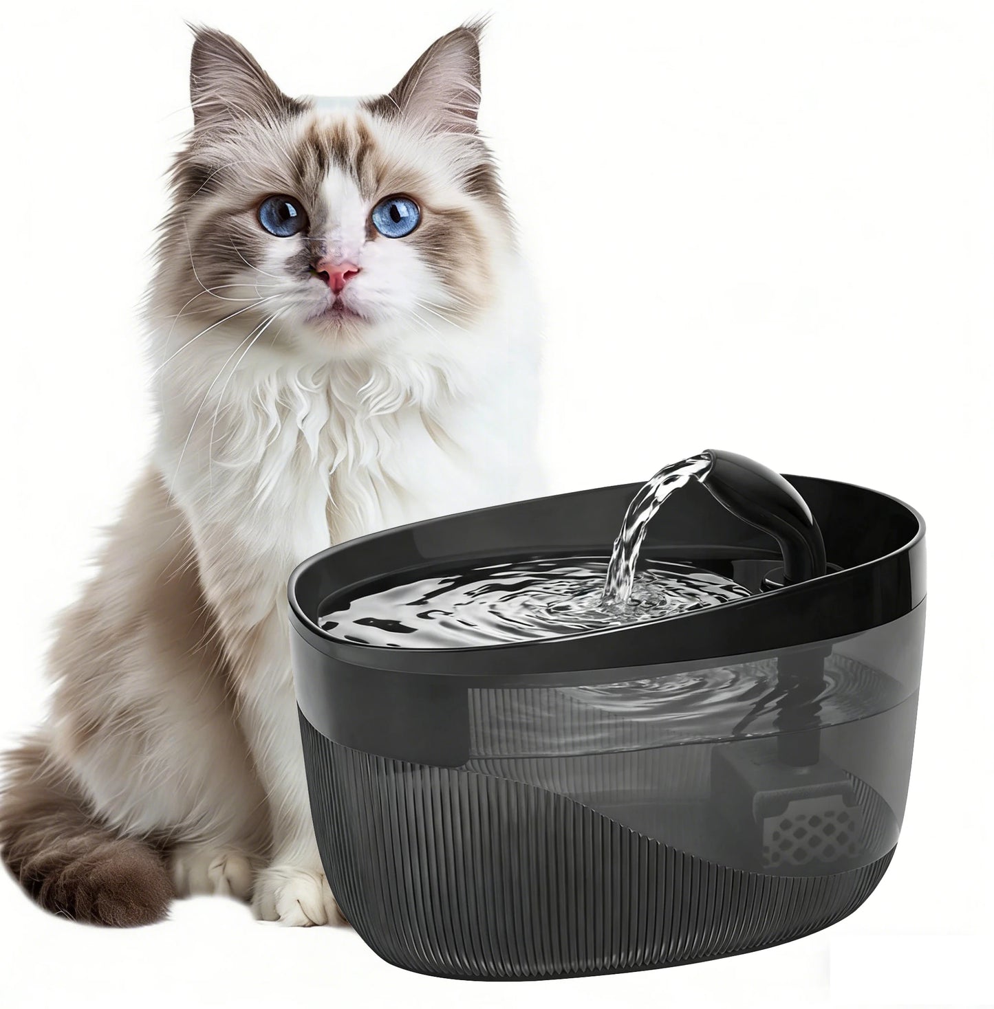 Fontaine à eau automatique pour chat — 2,2L, USB, multi-modes