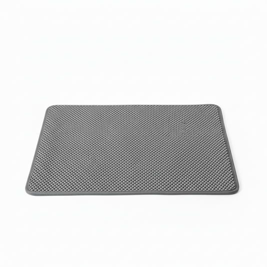 Tapis Litière Chat Double Couche - Imperméable Anti-Dispersion Sur fond blanc 