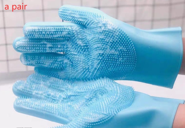 Accessoire de toilettage en silicone pour animaux de compagnie une paire