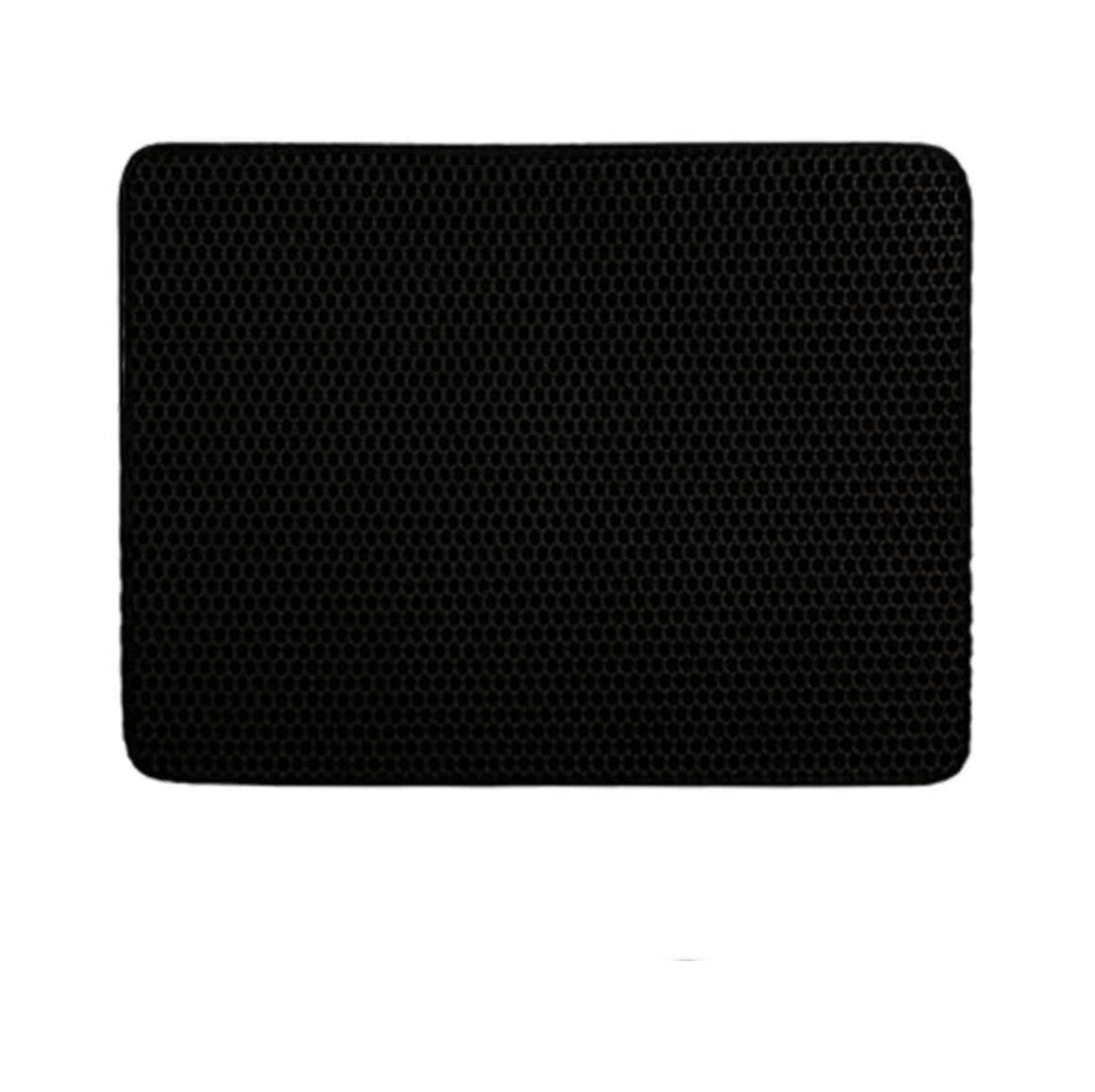 Tapis litière chat noir double couche imperméable 45x60cm Noir 