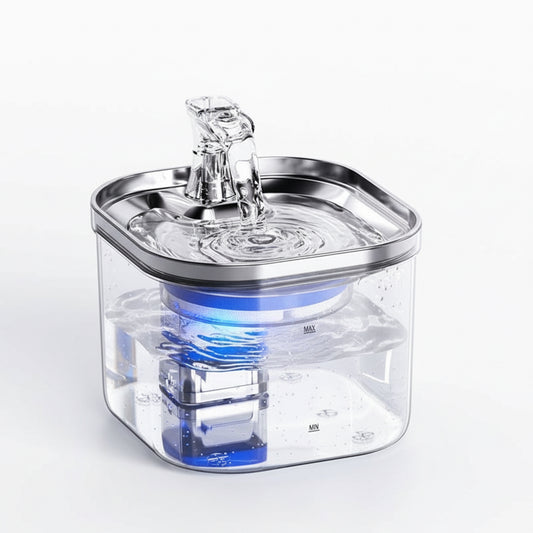 Fontaine à Eau Automatique en Inox pour Chat et Chien