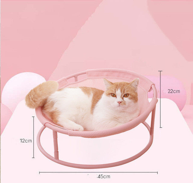 Lit hamac pour chat - détail du tissu moelleux avec détail des tailles