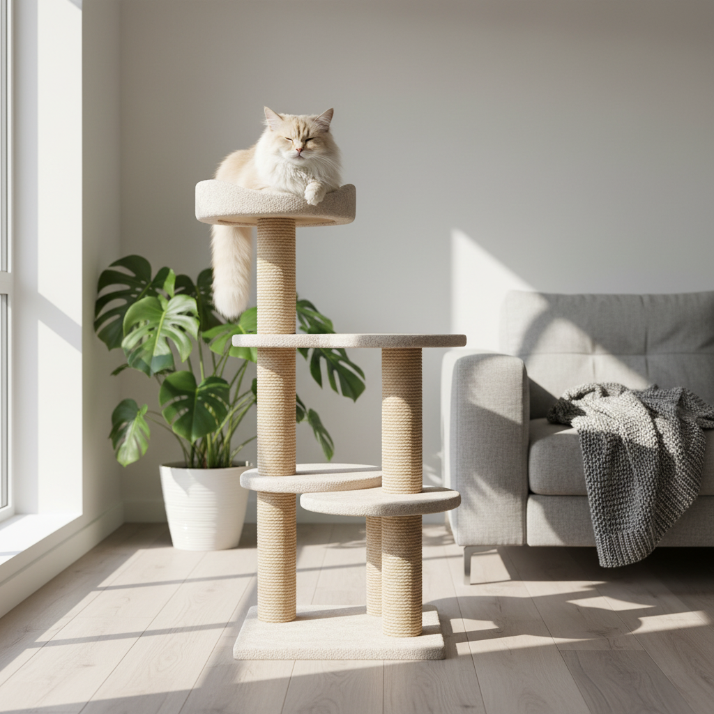 Épingle Pinterest - Arbre à chat avec griffoir en sisal